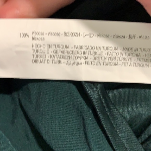 SOLD NWT. Zara Green Lingerie Style Midi Dress Size M. - Picture 7 of 8